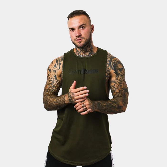 Gym Beam Tielko Cut Off Military Green XL