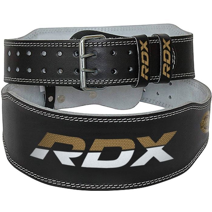 RDX Sports Fitness opasok 6“ Leather Black/Gold M