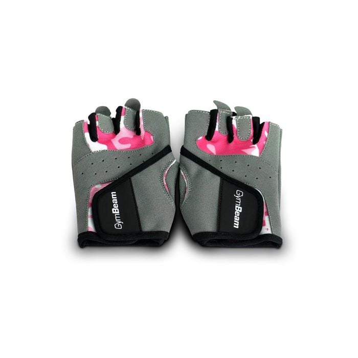 GymBeam Fitness Dámske rukavice Camo Pink S