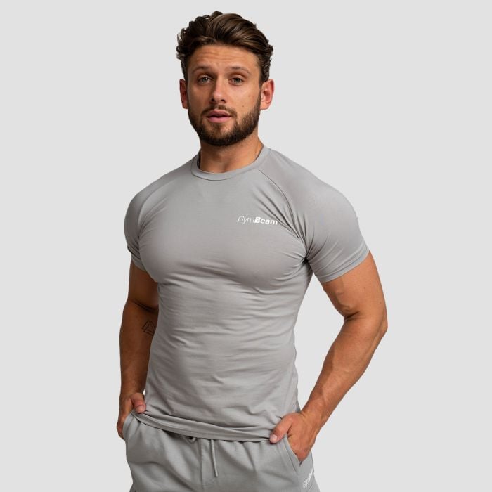 GymBeam Tričko Fitted TRN Grey XXXLXXXL