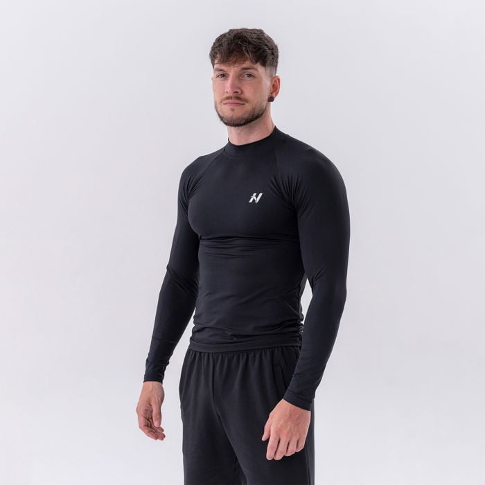 NEBBIA Pánske Tričko Long-Sleeve Active Black XXLXXL