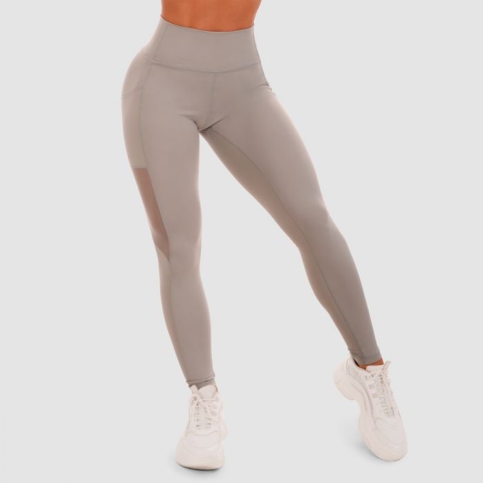 GymBeam Dámske legíny Mesh Panel grey LL