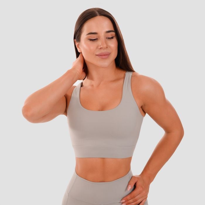 GymBeam Športová podprsenka Cut-Out grey LL