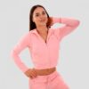 GymBeam Dámska mikina Zip-up TRN pink  XSXS
