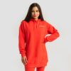 GymBeam Dámska Longline mikina Limitless Hot Red  XLXL