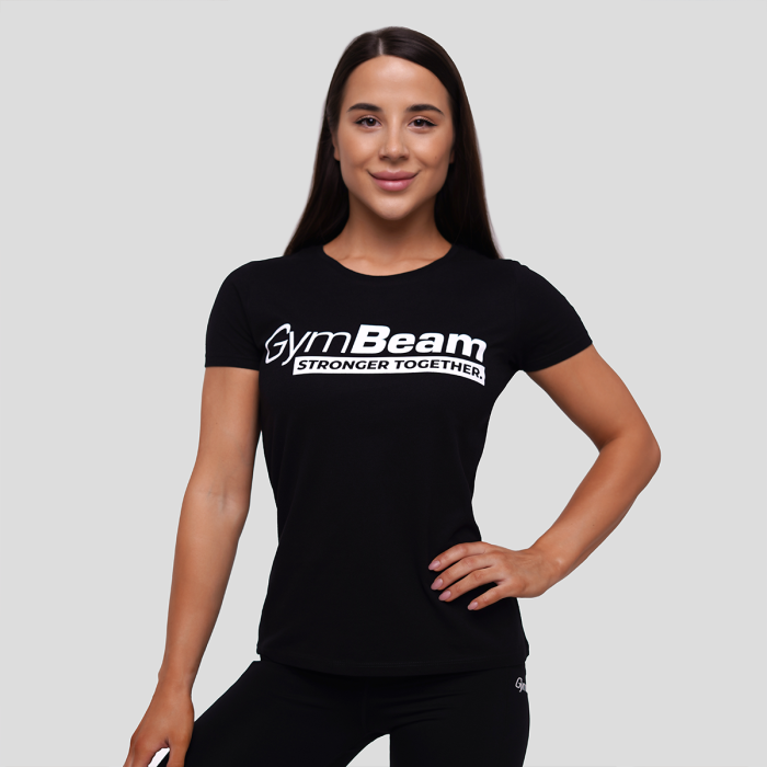 GymBeam Dámske tričko Stronger Together Black SS