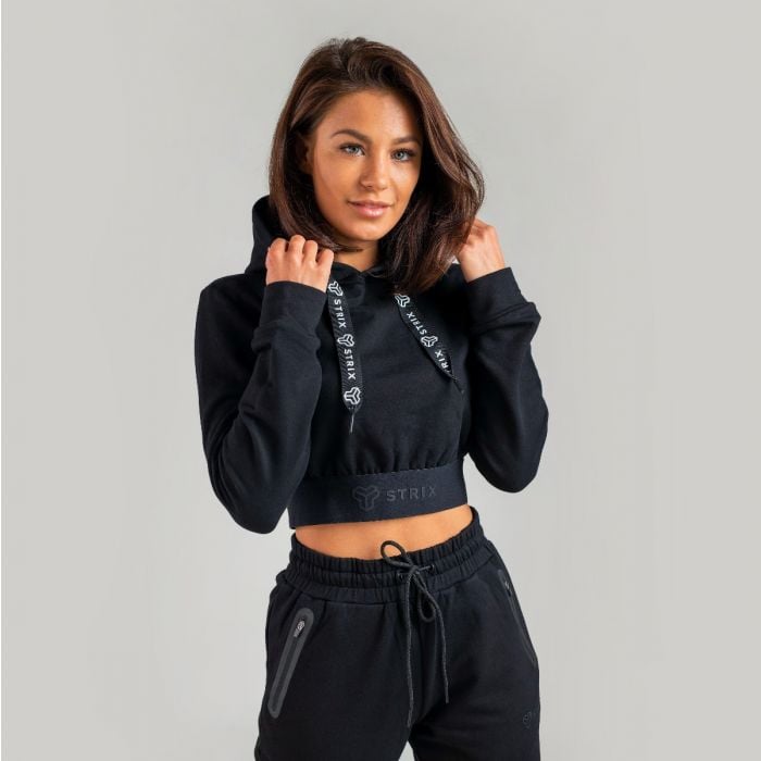STRIX Dámska mikina Essential Cropped Hoodie Black M