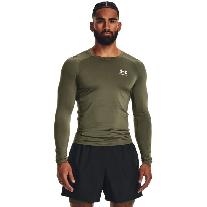 Under Armour Kompresné tričko HG Armour Comp LS Green XXLXXL