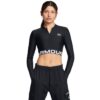 Under Armour Dámsky top HeatGear Rib 1/4 Zip LS Black  SS