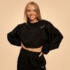 BeastPink Dámska mikina Cropped Bliss Black  XSXS
