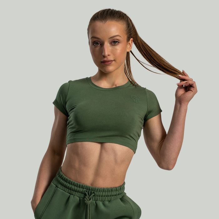 STRIX Dámske tričko Essential CropTop Cedar Green SS
