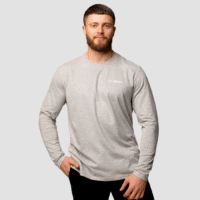 GymBeam Tričko Basic s dlhým rukavom Grey  SS