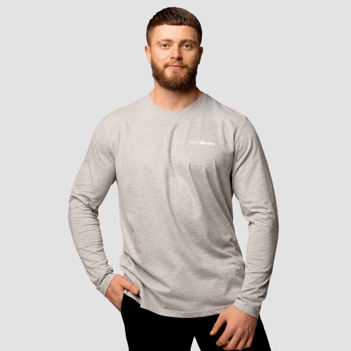 GymBeam Tričko Basic s dlhým rukavom Grey XXXLXXXL