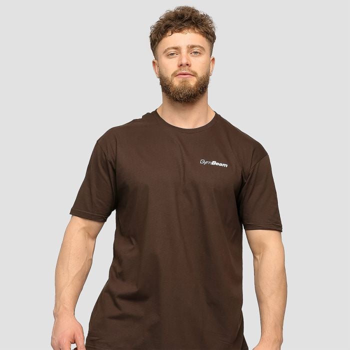 GymBeam Tričko Basic Chocolate Brown XLXL
