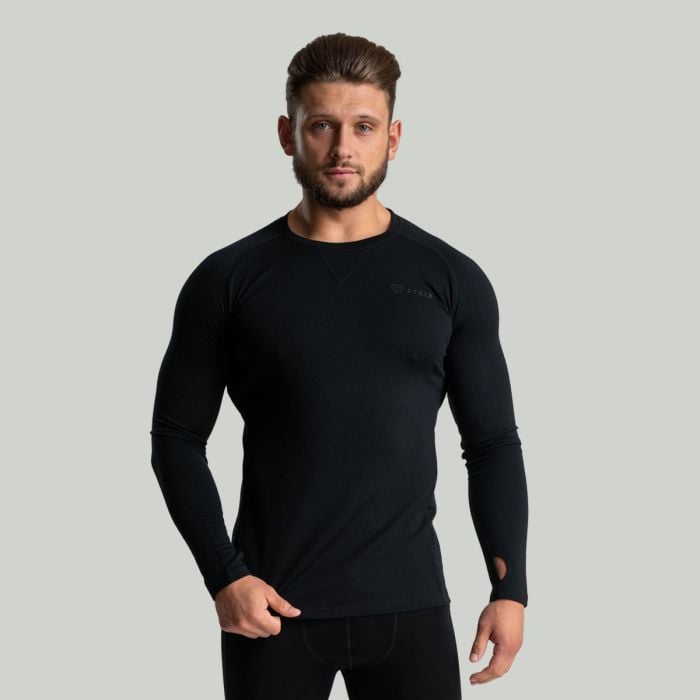 STRIX Tričko s dlhým rukávom MERINO I Black LL