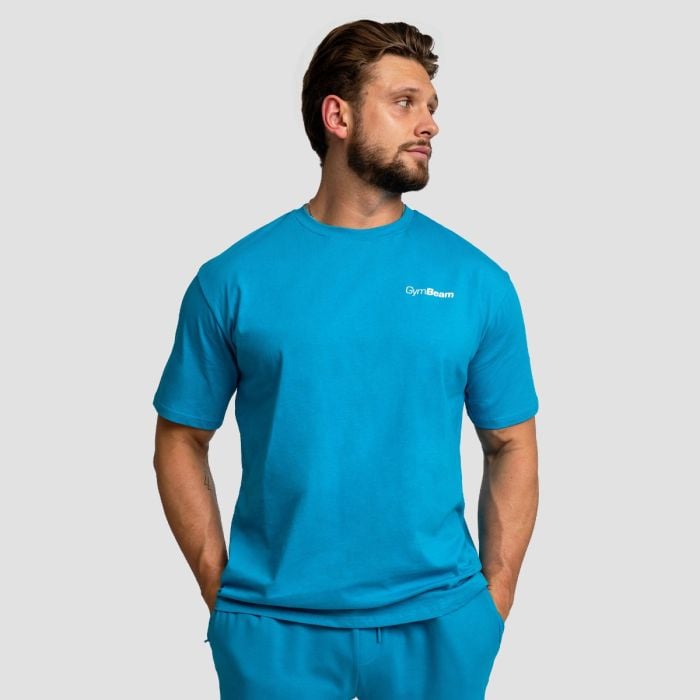 GymBeam Tričko Oversized Limitless Aquamarine XLXL