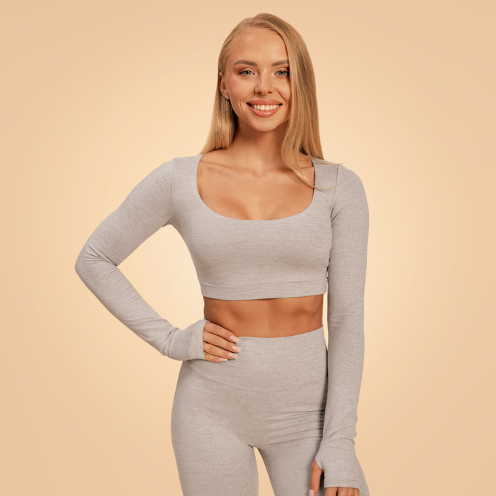 BeastPink Dámsky športový top Sense Grey LL