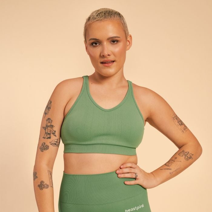 BeastPink Športová podprsenka Hyper Olivine MM