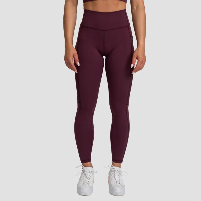 GymBeam Dámske legíny Mesh Panel Eggplant SS