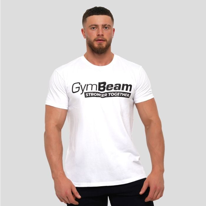 GymBeam Tričko Stronger Together White XLXL