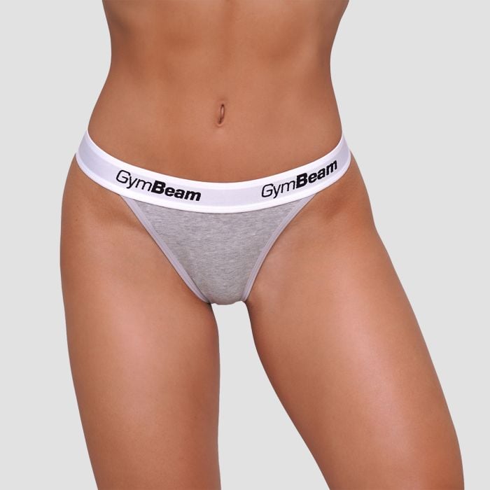 GymBeam Nohavičky Tanga 3Pack Grey XSXS