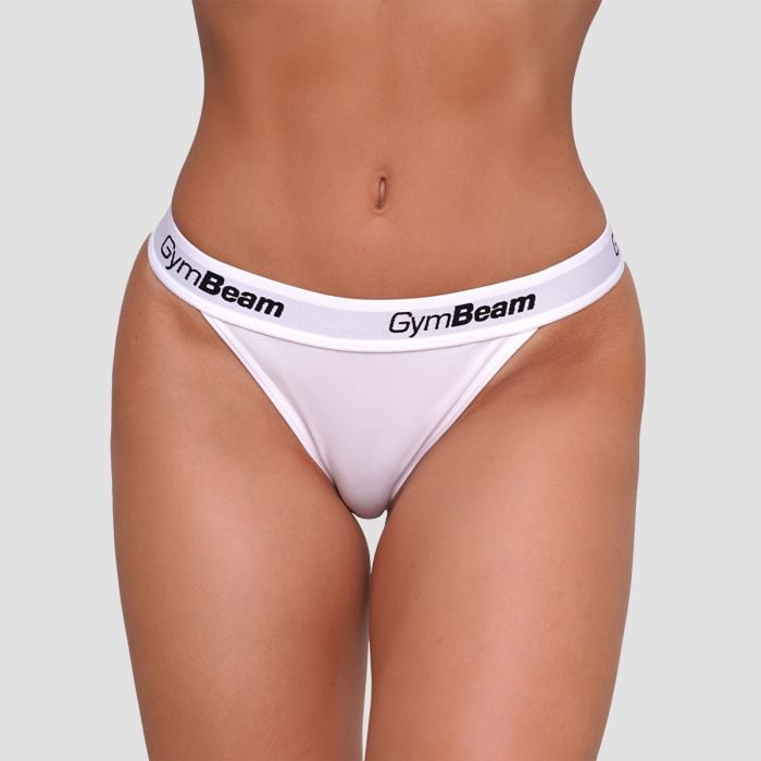 GymBeam Nohavičky Tanga 3Pack White MM