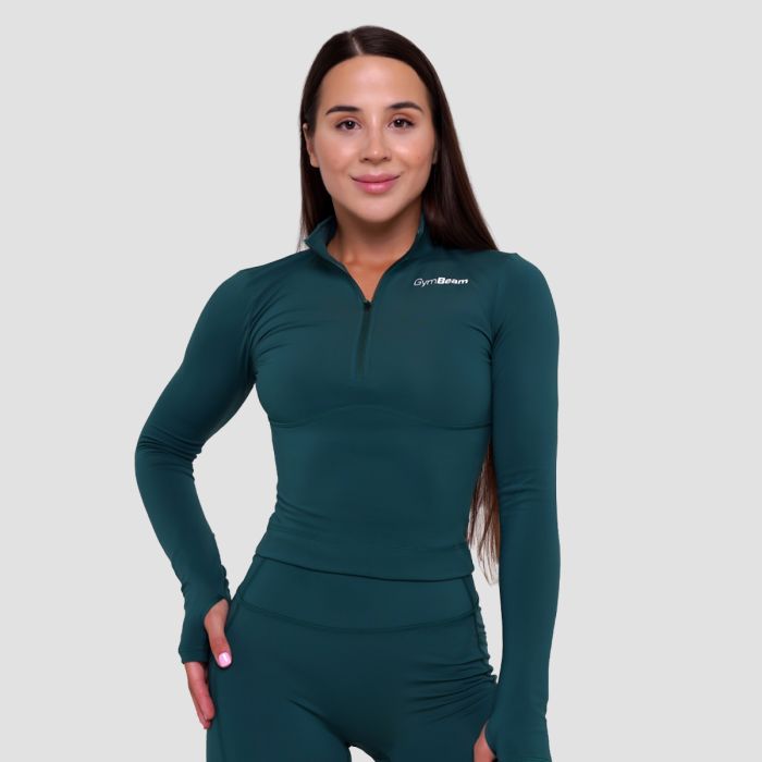 GymBeam Dámsky športový top Ignite Dark Green MM