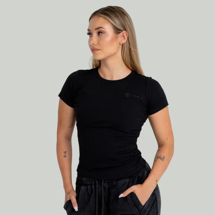 STRIX Women‘s Ribbed Tee Black L