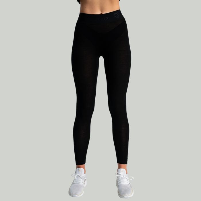 STRIX Dámske legíny MERINO I Black LL