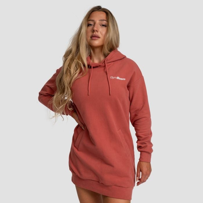 GymBeam Dámska longline mikina Limitless Cinnamon XXLXXL