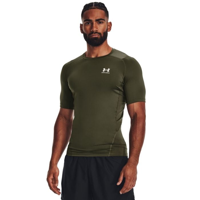 Under Armour Kompresné tričko HG Armour Comp SS Green XXLXXL