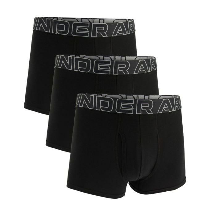 Under Armour Pánske boxerky Perf Cotton 3in 3Pack Black XXLXXL