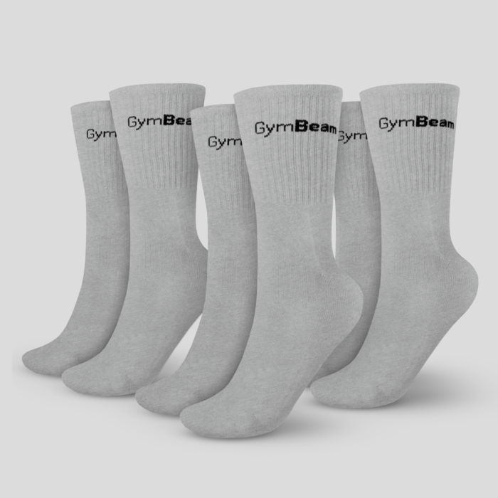 GymBeam Ponožky 3/4 Socks 3Pack Grey XLXL