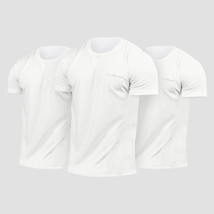 GymBeam Tričko TRN 3Pack White S - 3pack