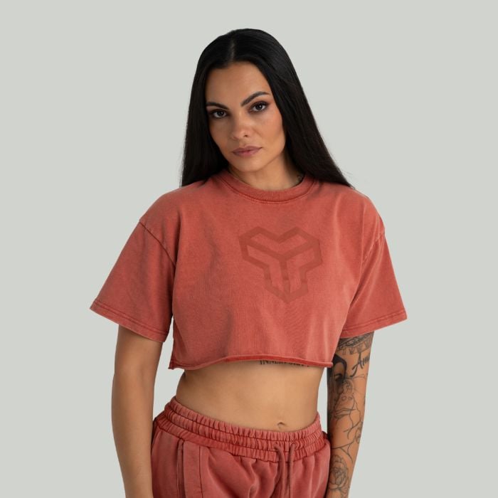 STRIX Dámske tričko CropTop Washed Terra XLXL