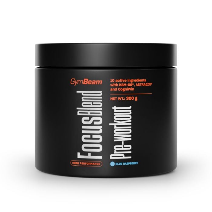 GymBeam Focus Blend Pre-workout modrá malina