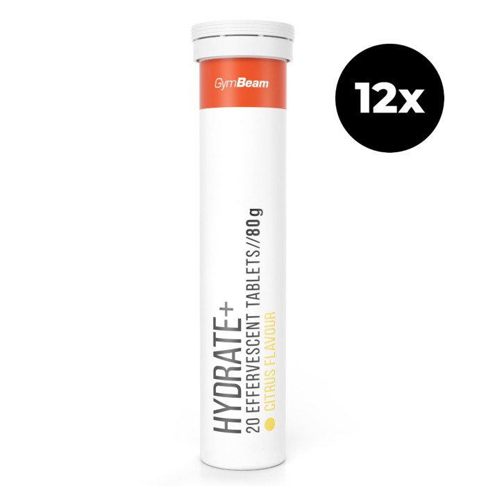 Gymbeam Hydrate+ šumivý 12 x 20 tab citrusové ovocie