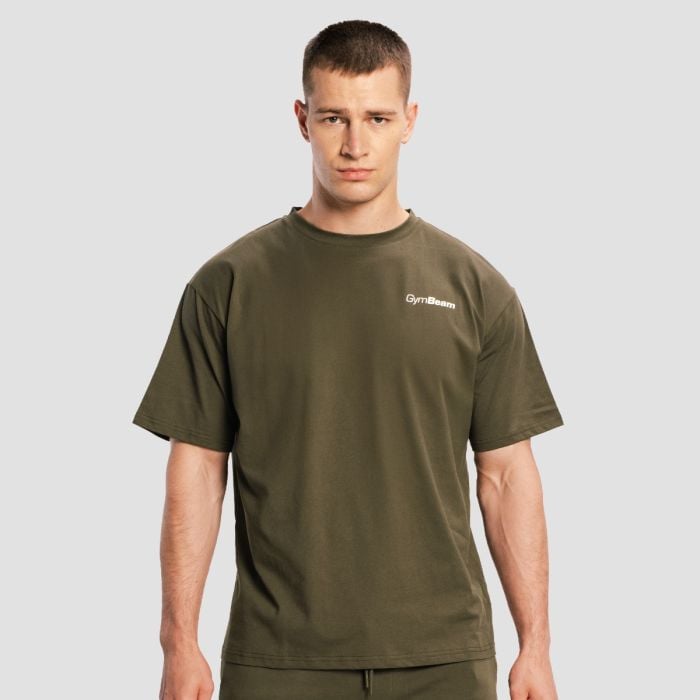 GymBeam Tričko Oversized Limitless Espresso XL