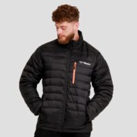 GymBeam Pánska bunda Puffer Black/Orange  SS