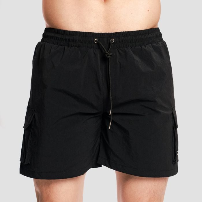 GymBeam Pánske plavecké šortky Cargo Black M