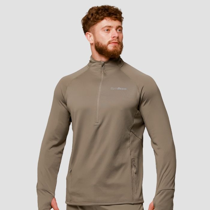GymBeam Bežecká mikina 1/2 Zip Pulse Vetiver XLXL