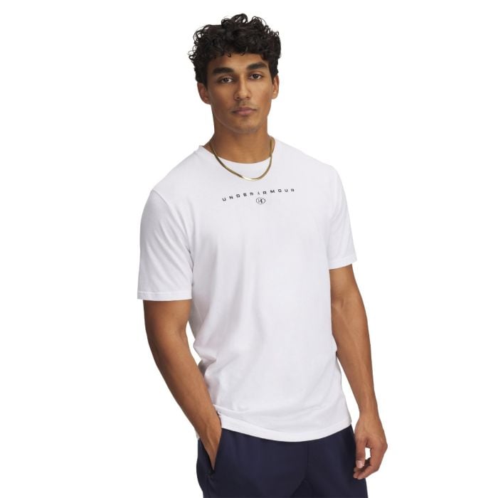 Under Armour Tričko Stacked Logo SS White XL