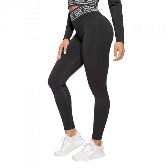 Better Bodies Rib Seamless Black Melange XS