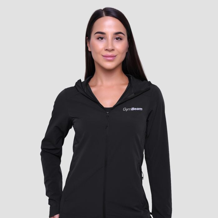 GymBeam Dámska bežecká bunda Pulse Black XSXS