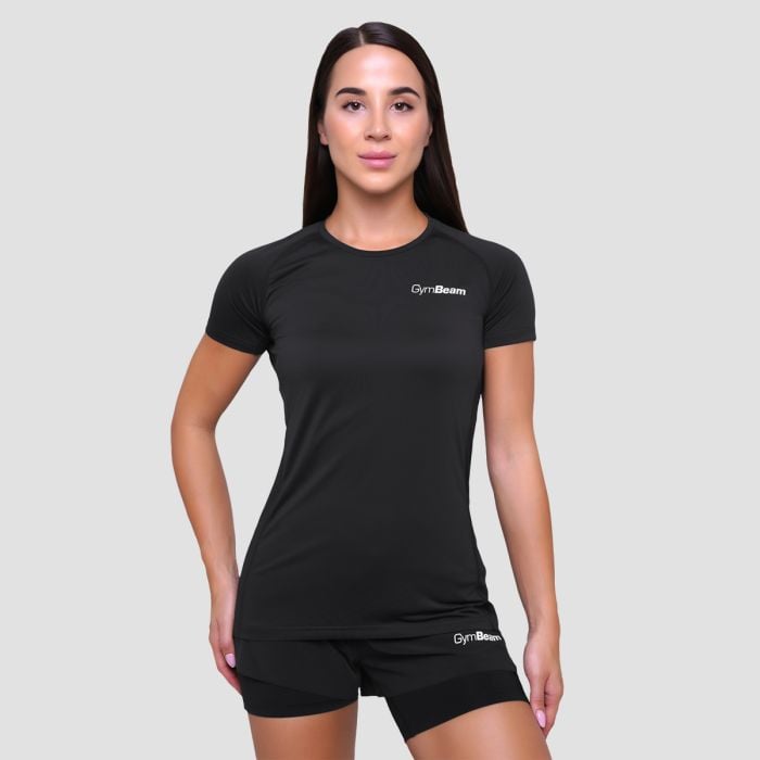 GymBeam Dámske bežecké tričko Pulse Black LL