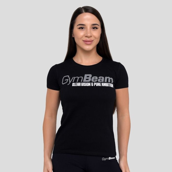 GymBeam Dámske tričko Pure Ambition Black XL