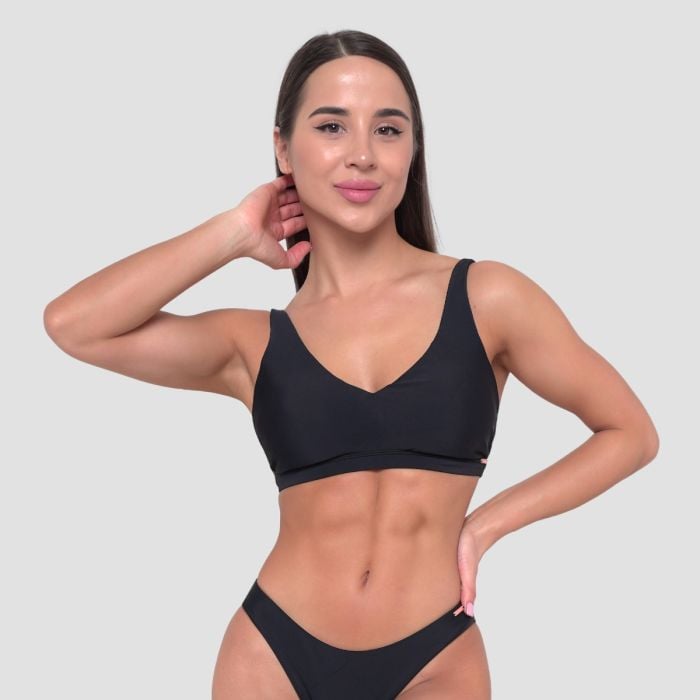 GymBeam Športový vrchný diel plaviek Black S