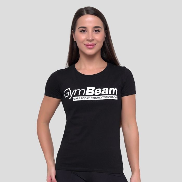 GymBeam Dámske tričko Strong Tomorrow Black M
