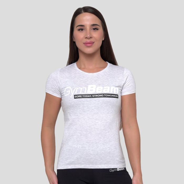 GymBeam Dámske tričko Strong Tomorrow Grey L