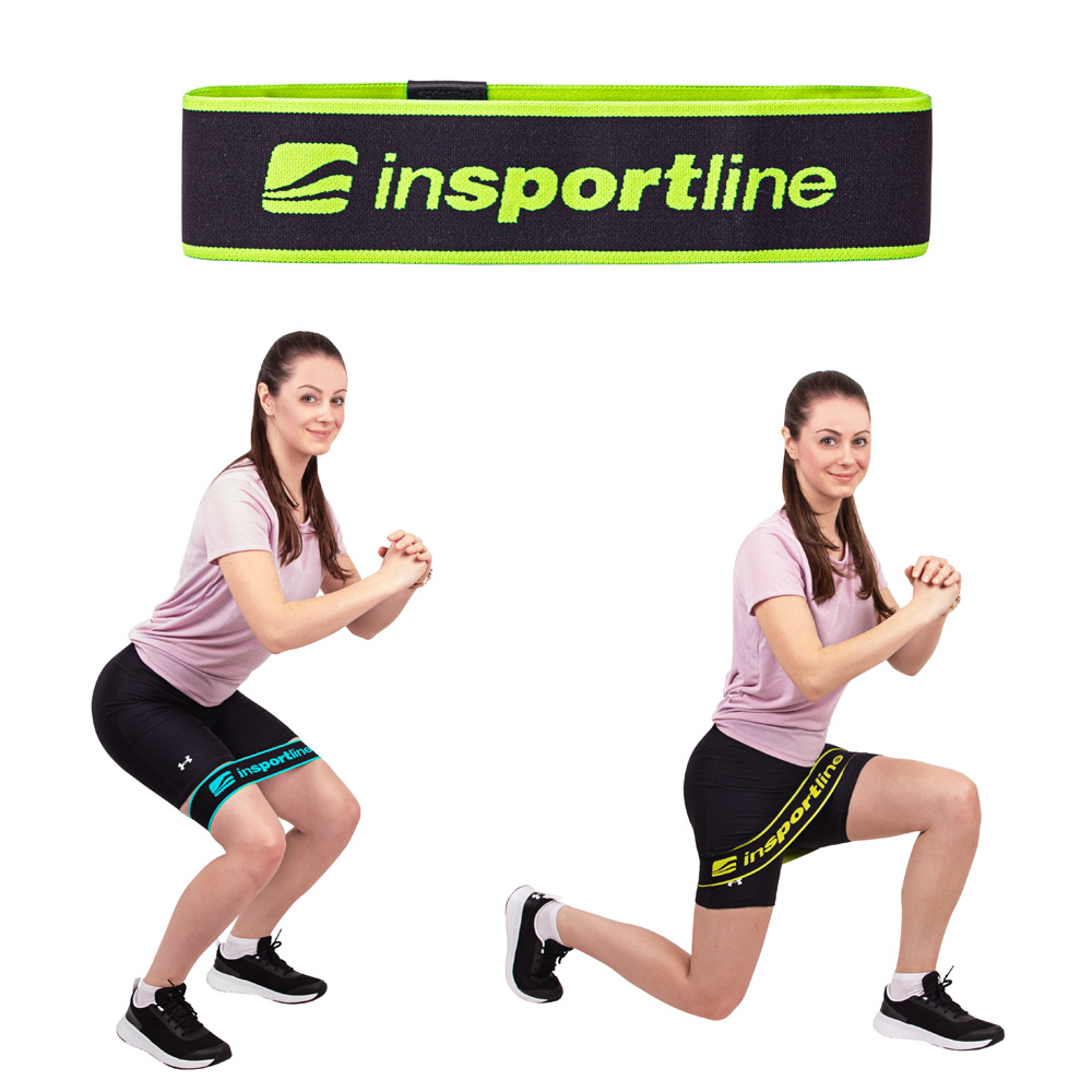 Posilňovacia slučka inSPORTline Hiplop S fluo zelená
